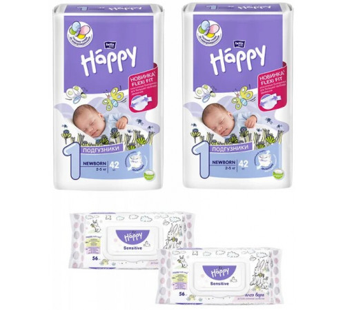Подарочный набор Bella Baby Happy для новорожденных Подгузники и салфетки