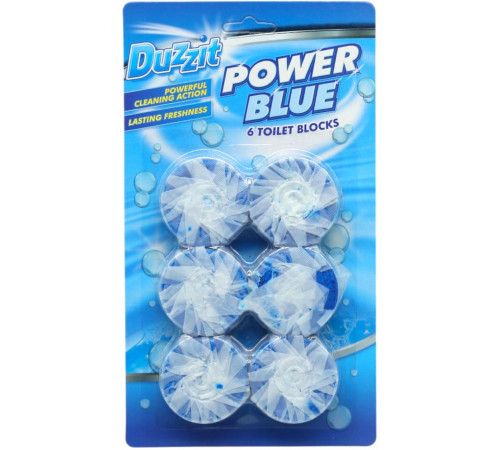Таблетки для зливного бачка Duzzit Power Blue 6 шт х 50 г