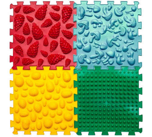 Масажний килимок Ortek Мікс Пазли 4 елемента