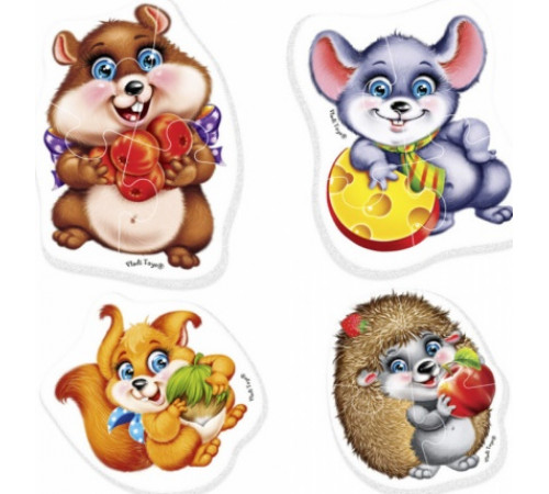 Пазли Vladi Toys VT1106-89 4в1 Пухнастики