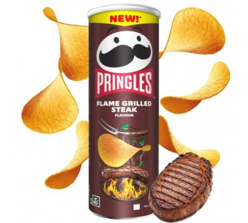 Чипсы Pringles Flame Grilled Steak 165 г Чипсы Pringles Flame Grilled Steak 165 г