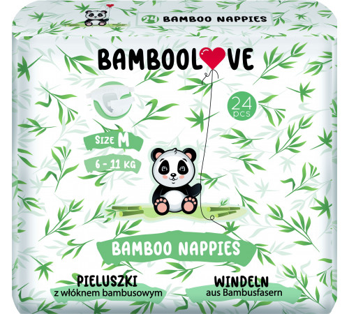 Подгузники Bamboolove размер М (6-11 кг) 24 шт