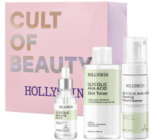 Подарунковий набір жіночий Hollyskin Glycolic AHA Acid Basic Care