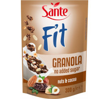 Мюслі Sante Fit  Granola з Горіхами та Какао без цукру 300 г