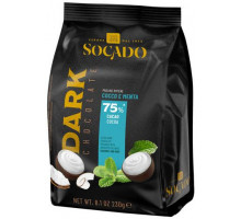 Цукерки Socado Dark Chocolate 75% Cocco e Menta 230 г