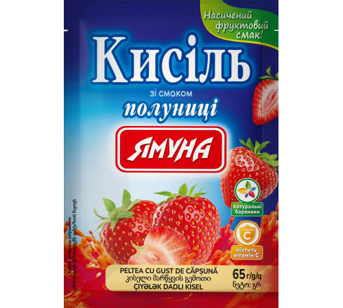 Кисель Ямуна со вкусом Клубники 65 г