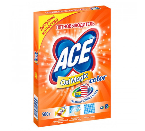 Засіб для видалення плям ACE Oxi Magic Color 500 г