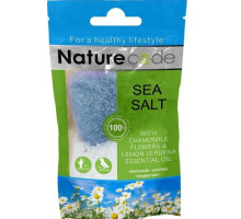 Соль морская для ванны Nature Code с цветами Ромашки и эфирным маслом лимонной Вербены 100 г