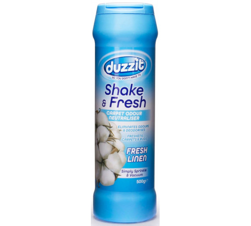 Освіжувач для килимів з нейтралізацією запаху Duzzit Shake & Fresh Свіжість бавовни 500 г