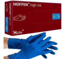 Рукавиці медичні латексні Hoffen M сині 50 шт