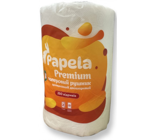 Паперовий рушник Papela Premium 2 шари 250 відривів