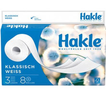 Папір туалетний Hakle  Klassisch weiss 8 рулонів 3 шари