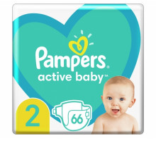 Подгузники Pampers Active Baby Размер 2 (Mini) 4-8 кг 66 шт