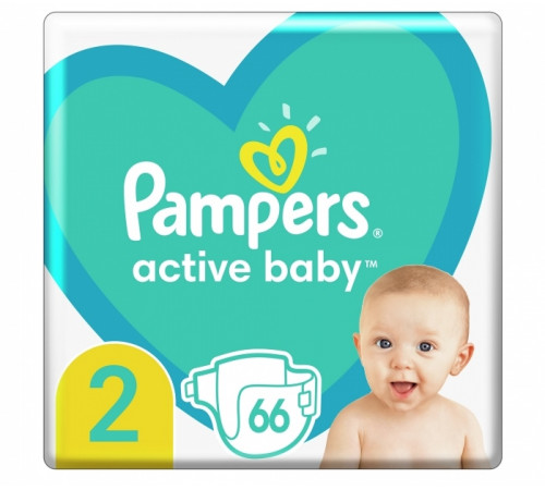 Підгузники Pampers Active Baby Розмір 2 (Mini) 4-8 кг 66 шт