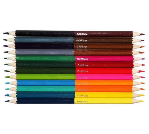 Олівці кольорові Барвінок 5-204/1 двосторонні 12 олівців 24 кольори