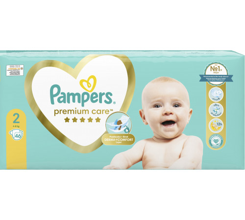 Подгузники Pampers Premium Care 2 (4-8 кг) 46 шт