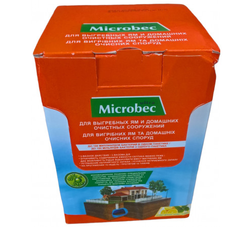 Препарат для септиків, вигрібних ям і дачних туалетів Bros Microbec Ultra лимон 25 г