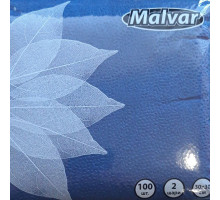 Салфетки Malvar синяя 30*30см 2-ох шаровые 100 щт