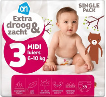 Підгузки Albert Heijn Extra Droog & Zacht 3 (6-10 кг) 35 шт
