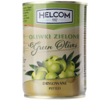 Оливки Helcom зеленые без косточки ж/б 280 г