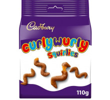 Шоколадно-карамельные червячки Cadbury Curly Wurly Squirlies 110 г