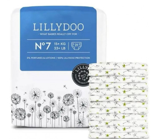Підгузки Lillydoo 7 (15+ кг) 21 шт