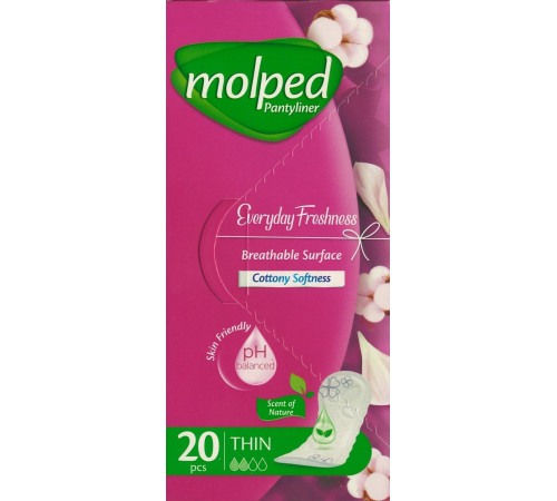 Щоденні гігієнічні прокладки Molped Everyday Freshness Scent of Nature 20 шт