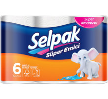 Бумажные полотенца Selpak 3 слоя 6 шт