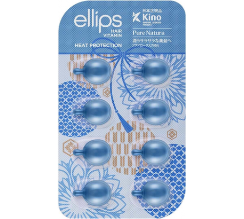 Вітамінні капсули для волосся Ellips Сила Лотоса екстрактом блакитного лотоса 8 шт