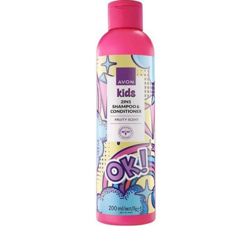 Дитячий шампунь-кондиціонер для дівчаток Avon Kids Fruity Scent 200 мл