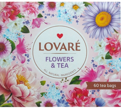 Коллекция чая Lovare Flowers&Tea 12 видов по 5 шт