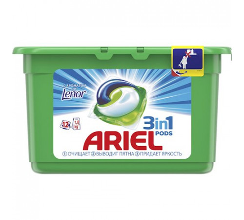 Гелевые капсулы Ariel cвежесть от Lenor 12 шт