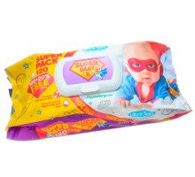 Влажные салфетки детские Super Baby SuperPack Ромашка и алоэ с клапаном 120 шт