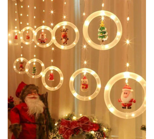 Гірлянда з фігурами на кільці RV-359 3 метри, 10 шт, з USB
