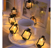 Гірлянда з ліхтариками RV-358 (10 шт, 3 метри, тепле світло, акумулятор + USB)