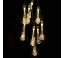 Гірлянда з кришталевими бурульками 2 м, 20 шт, акумулятор + USB