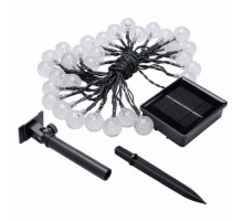 Гірлянда вулична RV-363 з кульками 5 м, 20 шт, сонячна панель, тепле світло