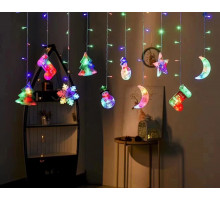 Світлодіодна гірлянда шторка XR-11 M з 3D фігурками 10 шт