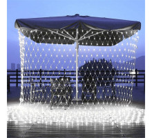 Гірлянда сітка RV-81 W прозорий шнур 120 L, 2 х 2 м, білий