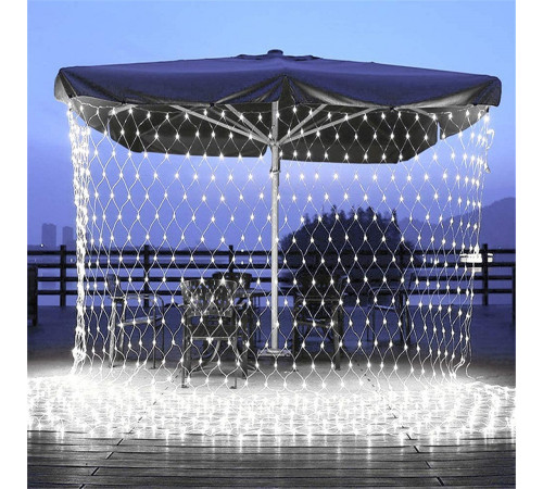 Гірлянда сітка RV-81 W прозорий шнур 120 L, 2 х 2 м, білий