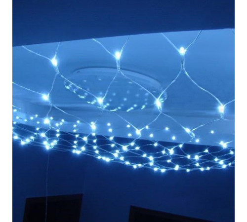 Гірлянда сітка RV-81 W прозорий шнур 120 L, 2 х 2 м, білий