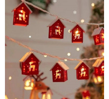 Гірлянда Будиночки RV-361 10 шт, 3 метри, USB