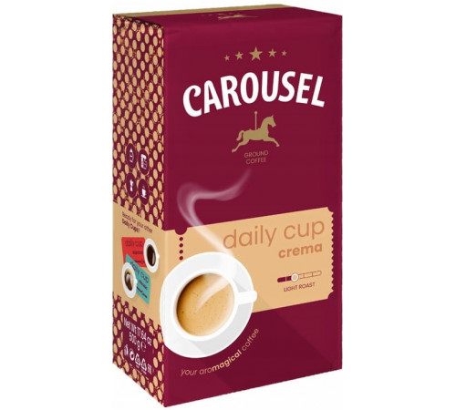 Кофе молотый Carousel Daily Cup Crema 500 г Кофе молотый Carousel Daily Cup Crema 500 г