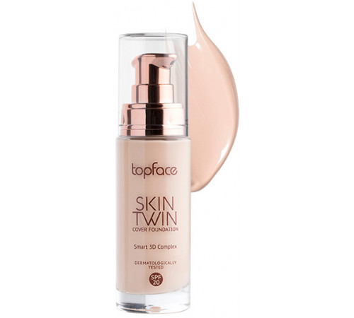 Тональна основа TopFace Skin Twin Cover Foundation №001 Ivory 32 мл