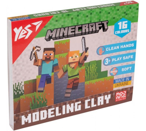 Пластилін Yes Minecraft 16 кольорів 320 г