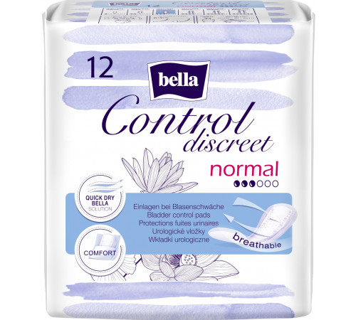Урологічні прокладки Bella Control Discreet Normal 3 к 12 шт