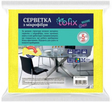 Серветка мікрофібра Tofix універсальна 35х35 см 5 шт