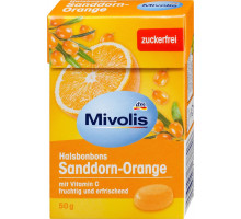 Льодяники декстроза Mivolis Обліпиха-Апельсин 50 г