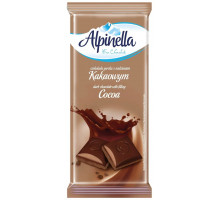 Шоколад черный Alpinella с какао-начинкой 100 г