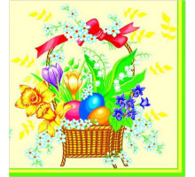 Серветка Luxy Великодня весна 33х33 см 3 шари 18 шт